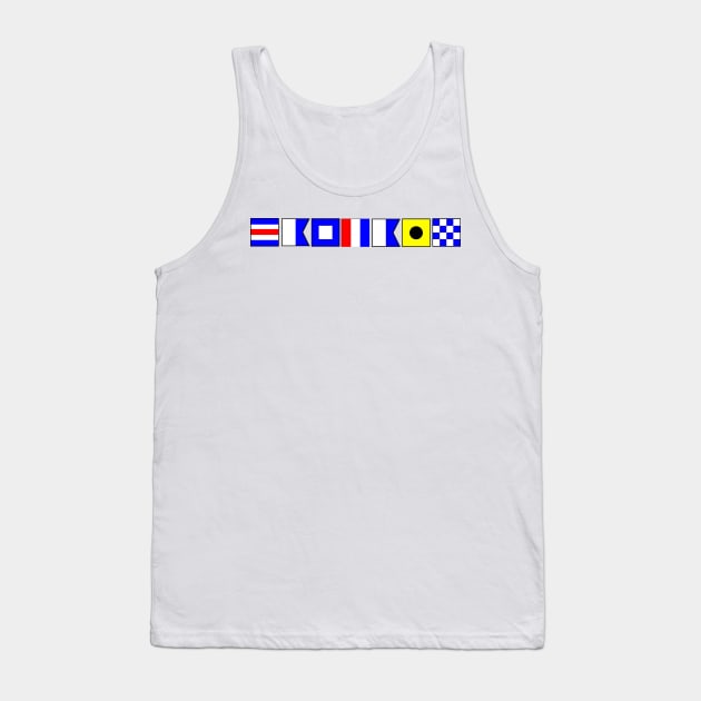 CAPTAIN SPELT IN NAUTICAL FLAGS Tank Top by sailorsam1805